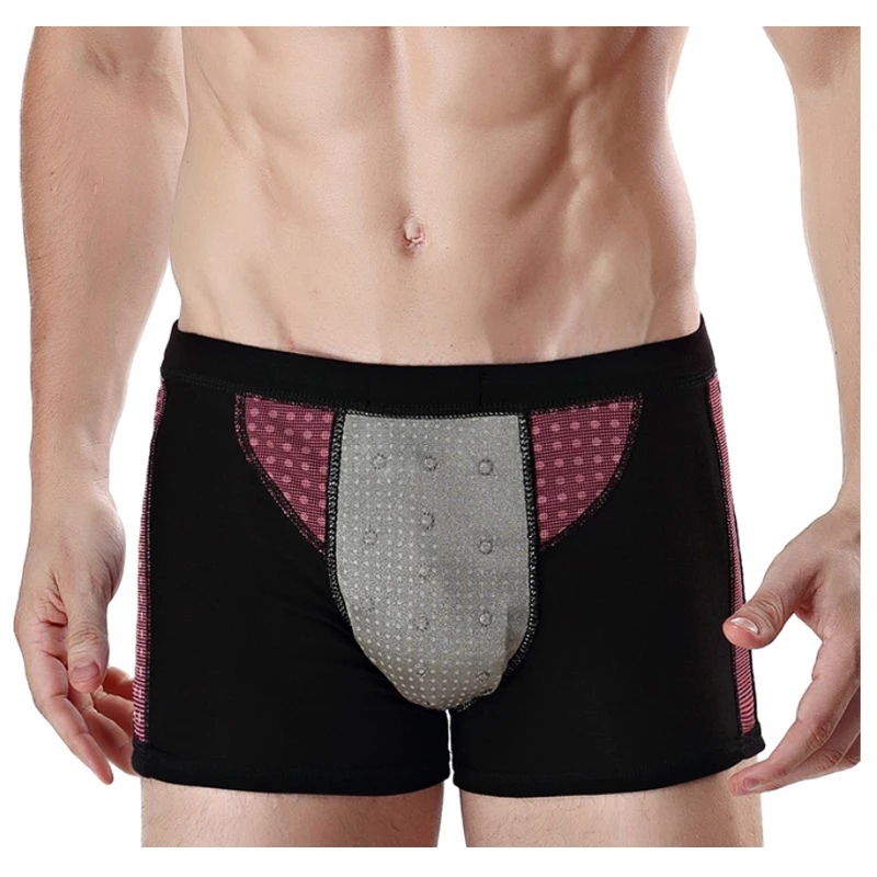New silver containing fiber underwear mens 15 magnetics soft infrared healthy and breathable underpants male big size
