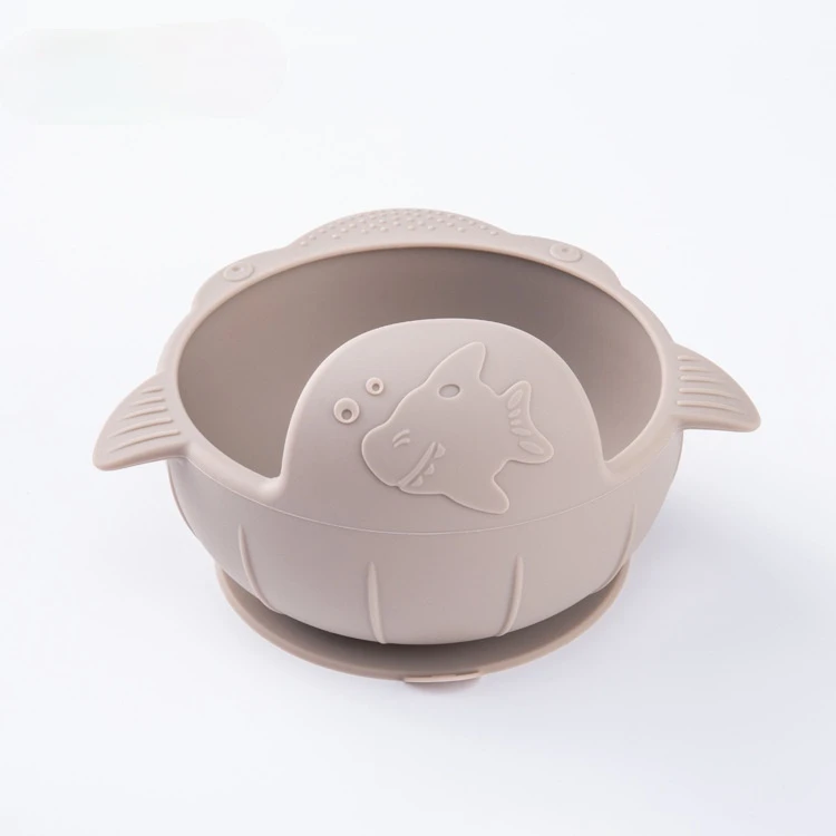

Baby Kids Children Bowl Plate Dish Silicone Shark Suckable Tableware Dinnerware