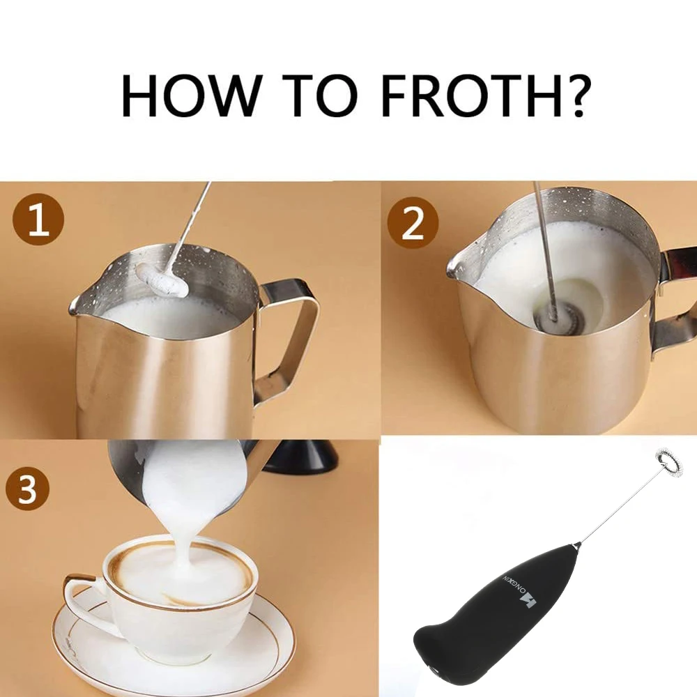 Электрический ручной венчик миксер для молока яиц пенообразователь