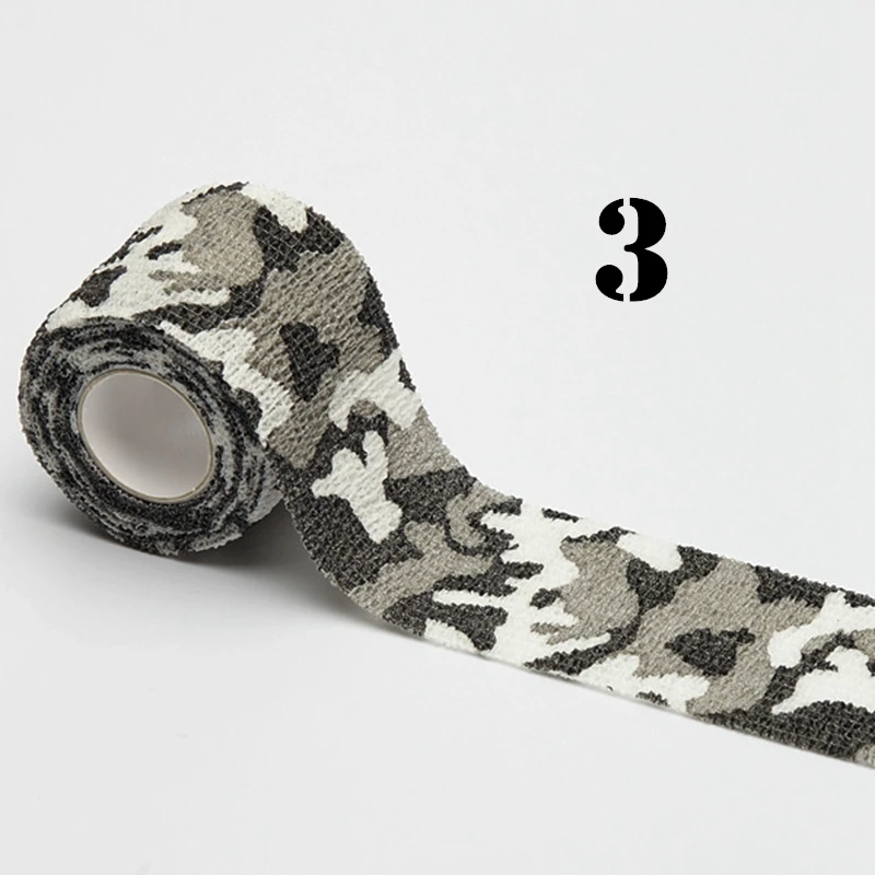 Черный Новинка, 5 см х 4,5 м, камуфляжная, эластопластовая клейкая повязка, растягивающаяся, самоклеющаяся лента для запястья, лодыжки, срезы, Спортивная безопасность - Цвет: Черный