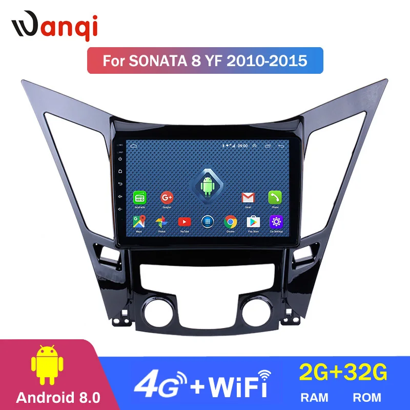 

4G Lte All Netcom 9 Inch Wanqi 9.1 For HYUNDAI Sonata 8 Sonata YF 2010-2015 HD Car GPS Navigation Support Swc