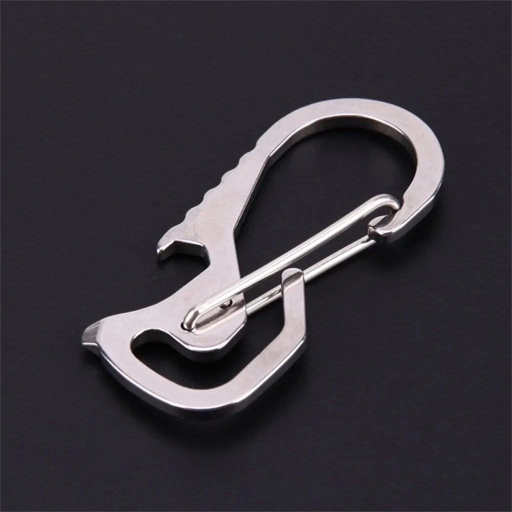 1PC Stainless Steel Survival Multi Tools Carabiner Keychain Outdoor Camping Climbing Snap Clip Lock Buckle Hook Fishing Tool | Спорт и
