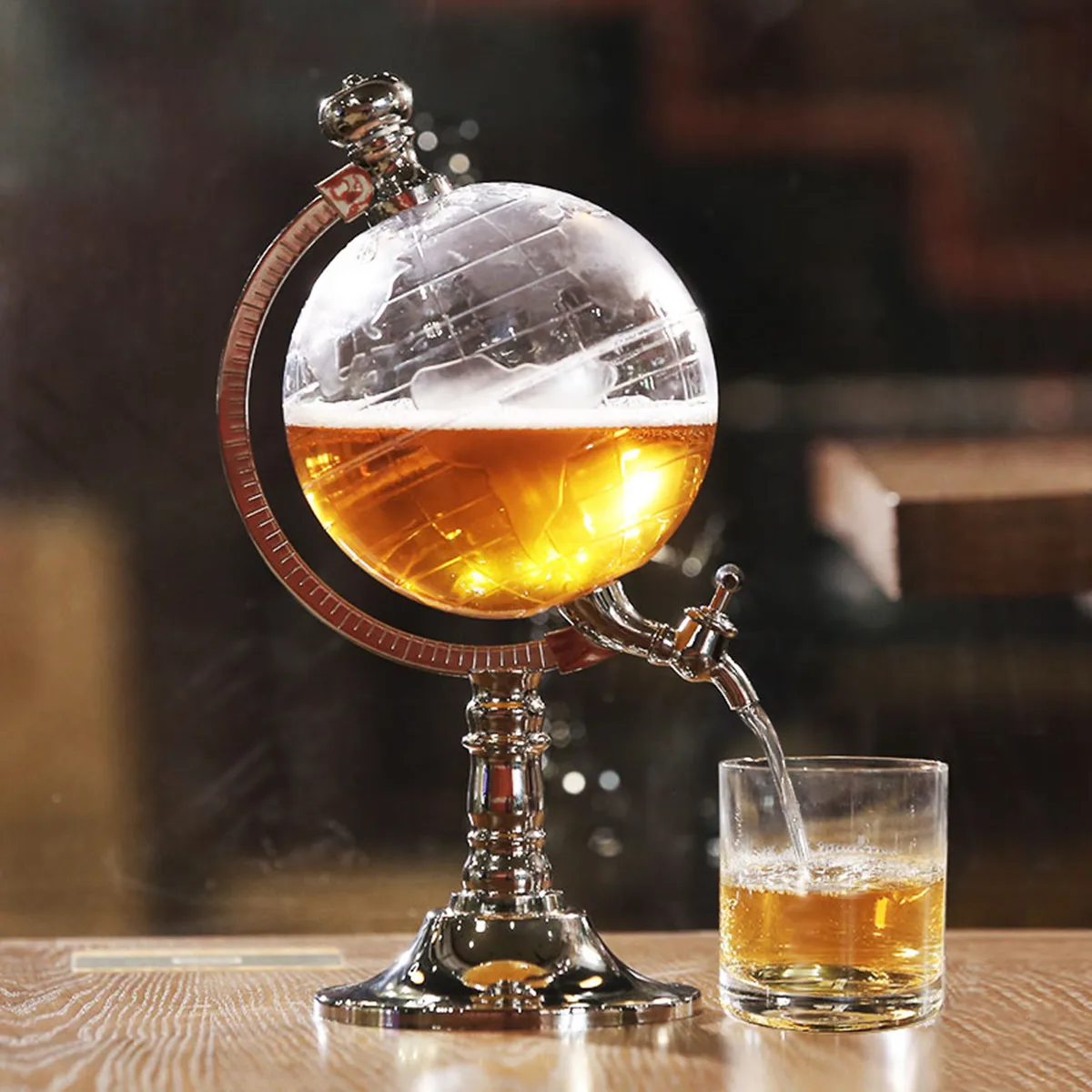 1000cc Globe Shaped Liquor Drink Draft Dispenser Beverage Pump Decanter Tap |