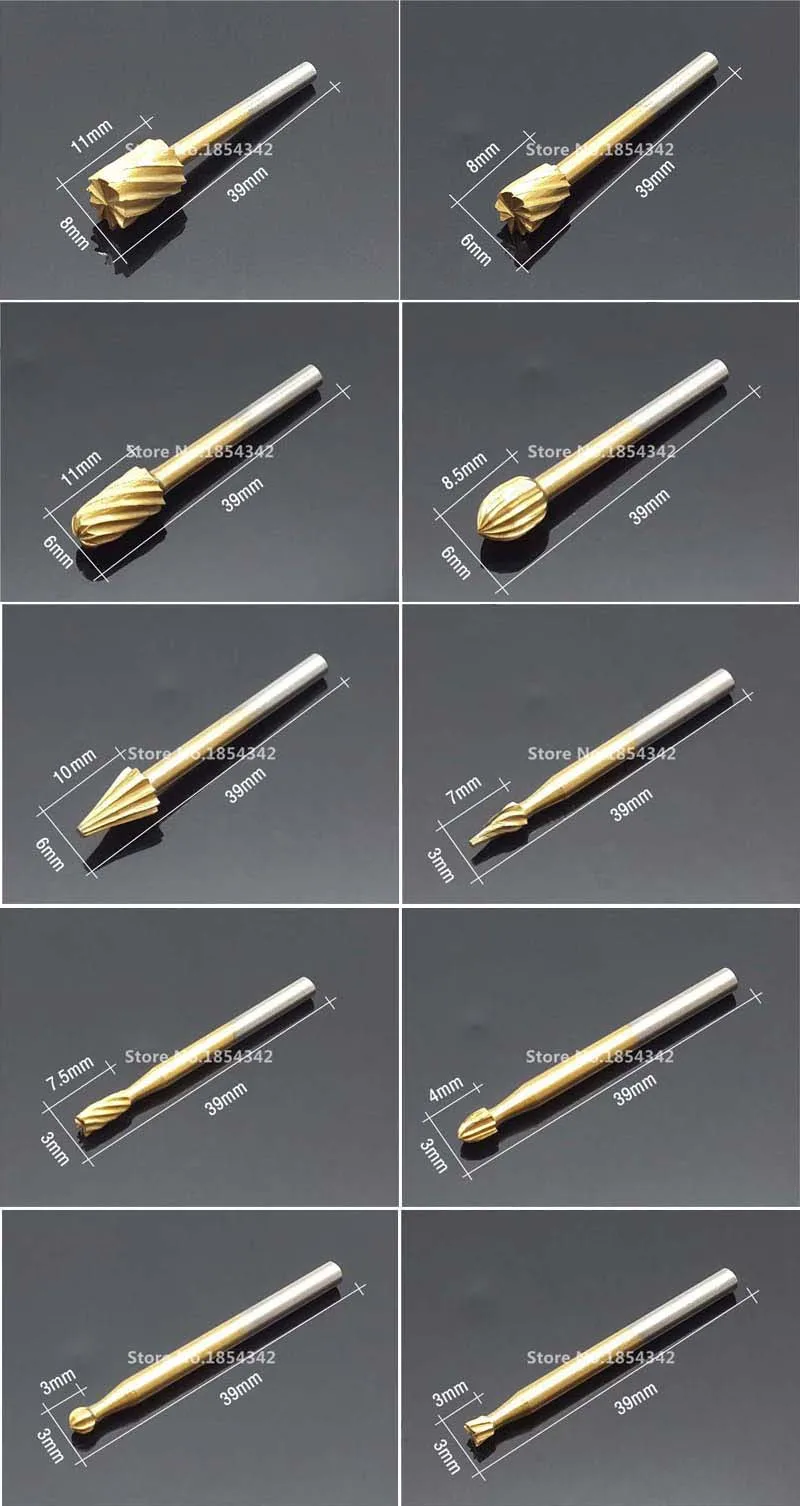 20 шт. набор коробка HSS титановая Dremel ротационная фрезерная фреза для резьбы по дереву резные ножи инструменты аксессуары