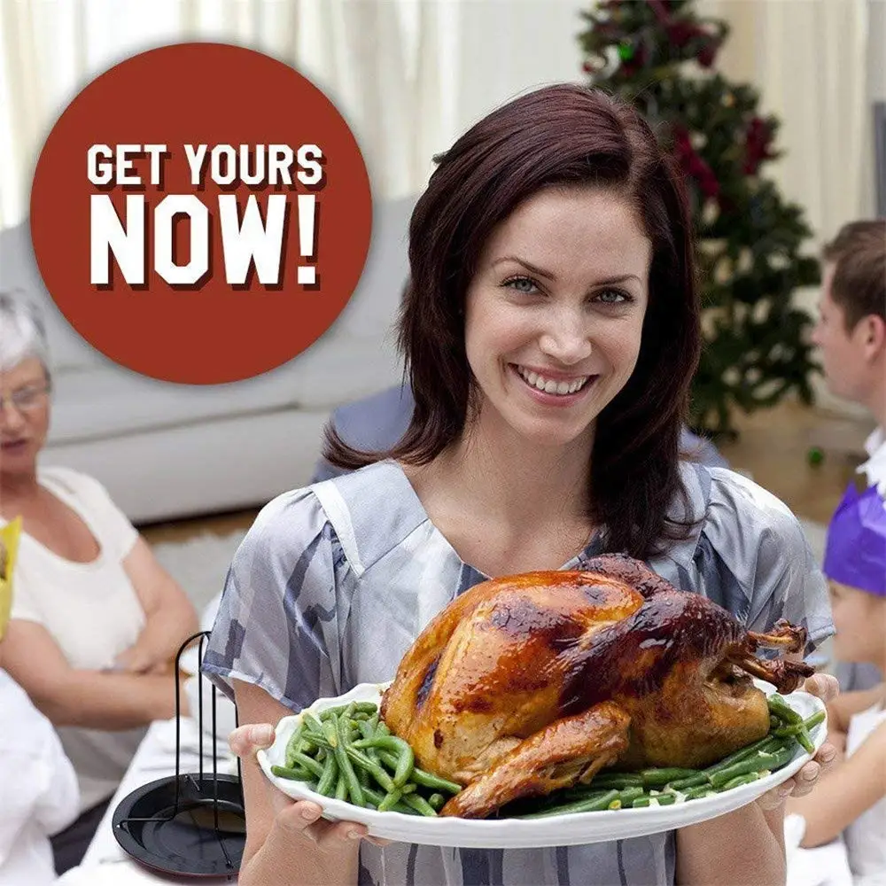 Турция жаровня стойка для жарки курицы с чашей углерода Сталь пивная банка Гриль