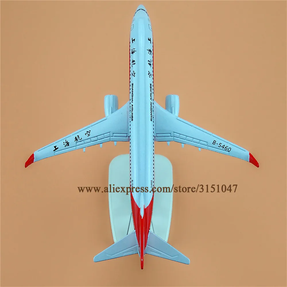 16 см China ShangHai Airlines Боинг 737 B737 модель самолета из металлического сплава литые