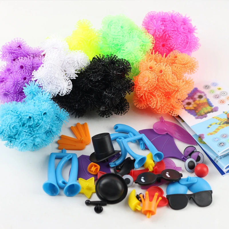 

200-1000pcs DIY Thorn Ball Assembling Blocks Toys 3D Model Building Blocks Construction Toys for Children Gifts