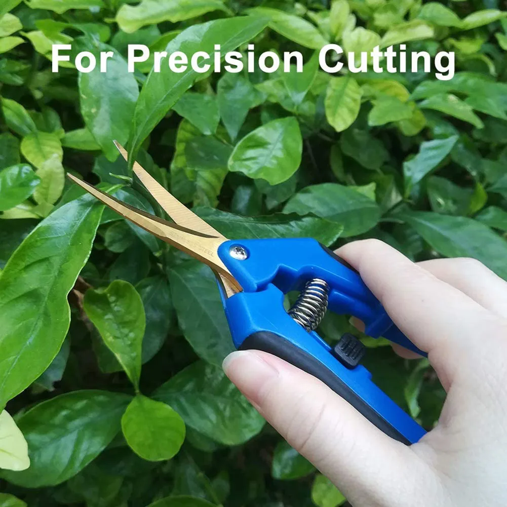 

3Pcs Garden Scissors Pruning Shears With Curved Blades Gardening Tools Hand Pruning Snips With Titanium Coated Precision Blades