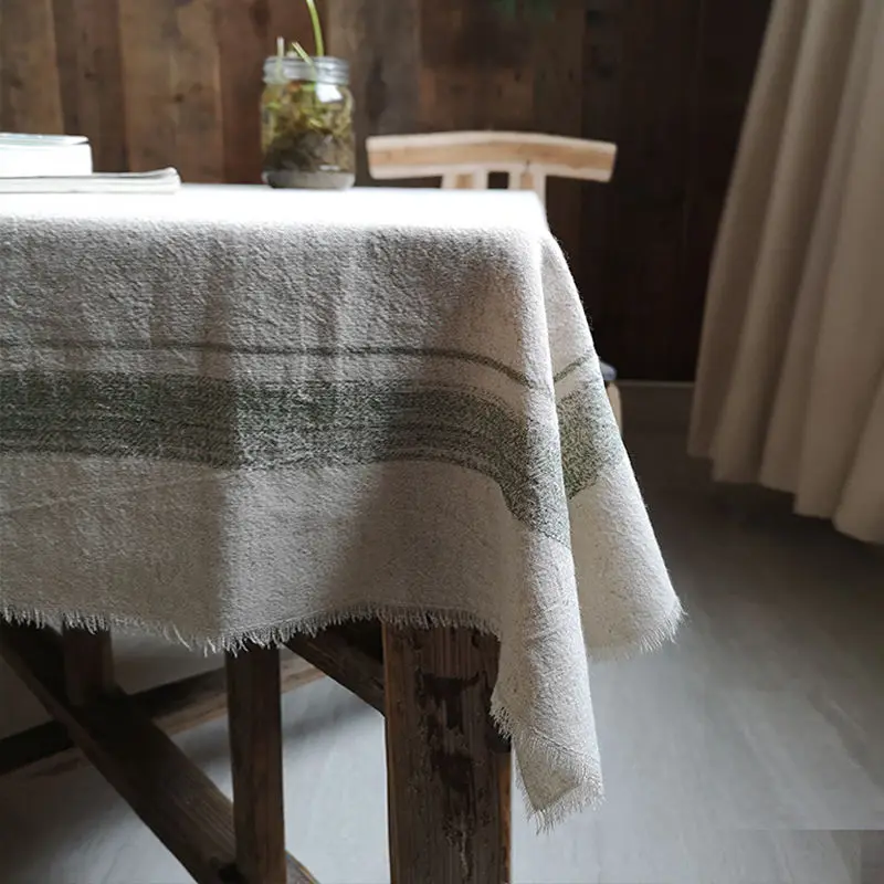 

Hand-drawn Table Cloth Vintage Japan Cotton Linen Anti Dust Table Cover Tablecloth Food Photography waterproof tablecloth