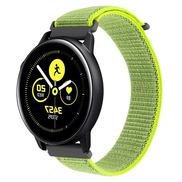 Color J 20 мм ремешок для часов Quick Release для samsung Galaxy Watch Active 2 Band Galaxy 42 мм ремешок Classic gear S2 спортивные часы с нейлоновым ремешком - Цвет: Color J