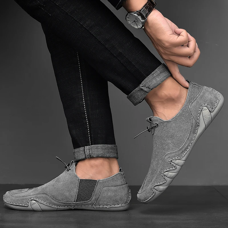 

Brand Spring Men's Casual Shoes Genuine Leather Men's Loafers Comfortable Men's Shoes Outdoor Men Driving Shoes Moccasins Shoes