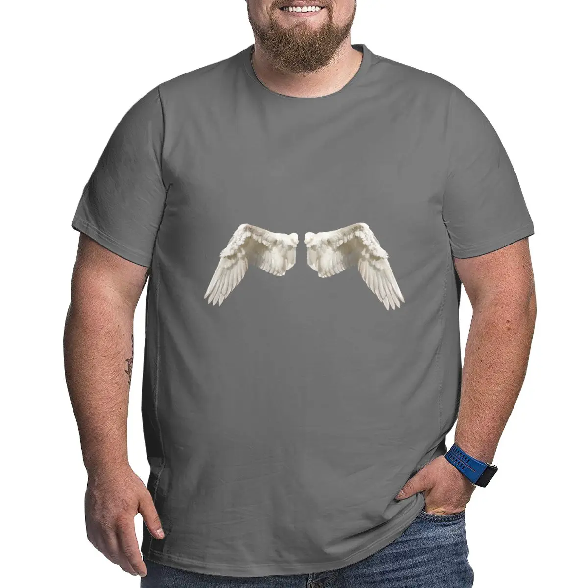 Мужская футболка большого размера с изображением сказочной сказки крыльев