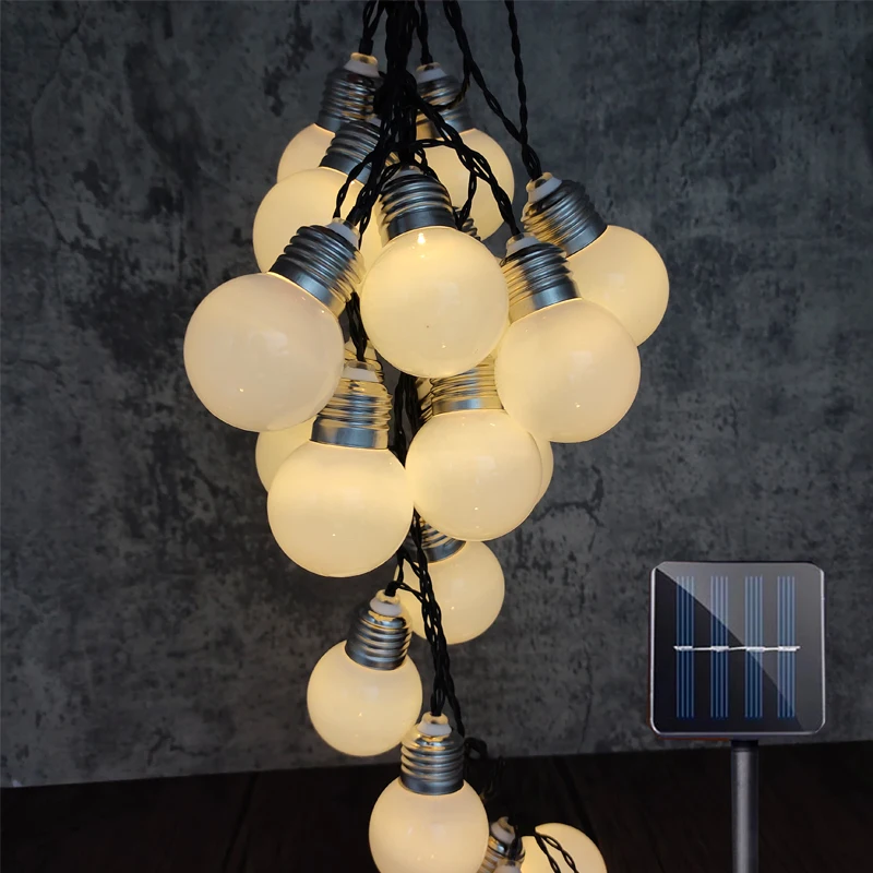 

5M 3.5M Solar Outdoor Waterproof G50 Retro Bulb String Lights 20LEDs/10LEDs Wedding Garden Balcony Cafe Decoration Lamp