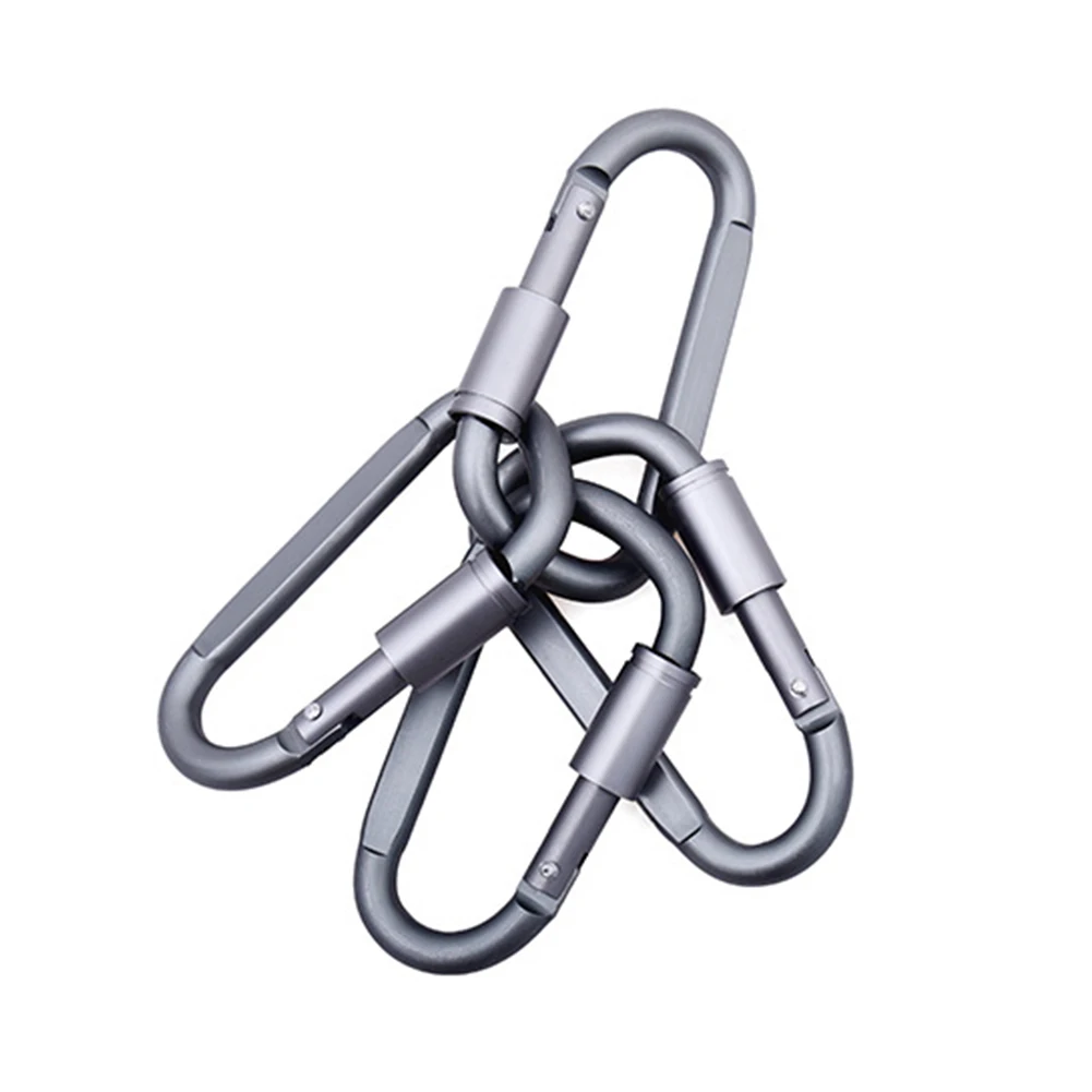 Упаковка из 4 алюминиевых D-образных пряжек карабин ремень зажим для крючка