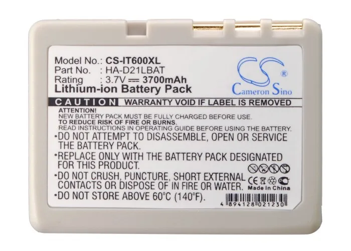 

Cameron Sino 3700mAh Battery For Casio IT-600,IT-300, HA-020LBAT,HA-D20BAT,HA-D21LBAT