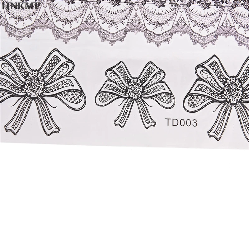 

Hot Selling Waterproof Temporary Tattoo Sticker on Body Leg Water Transfer Sexy Lace Stocking Fake Flash Tattoo for Girl Women