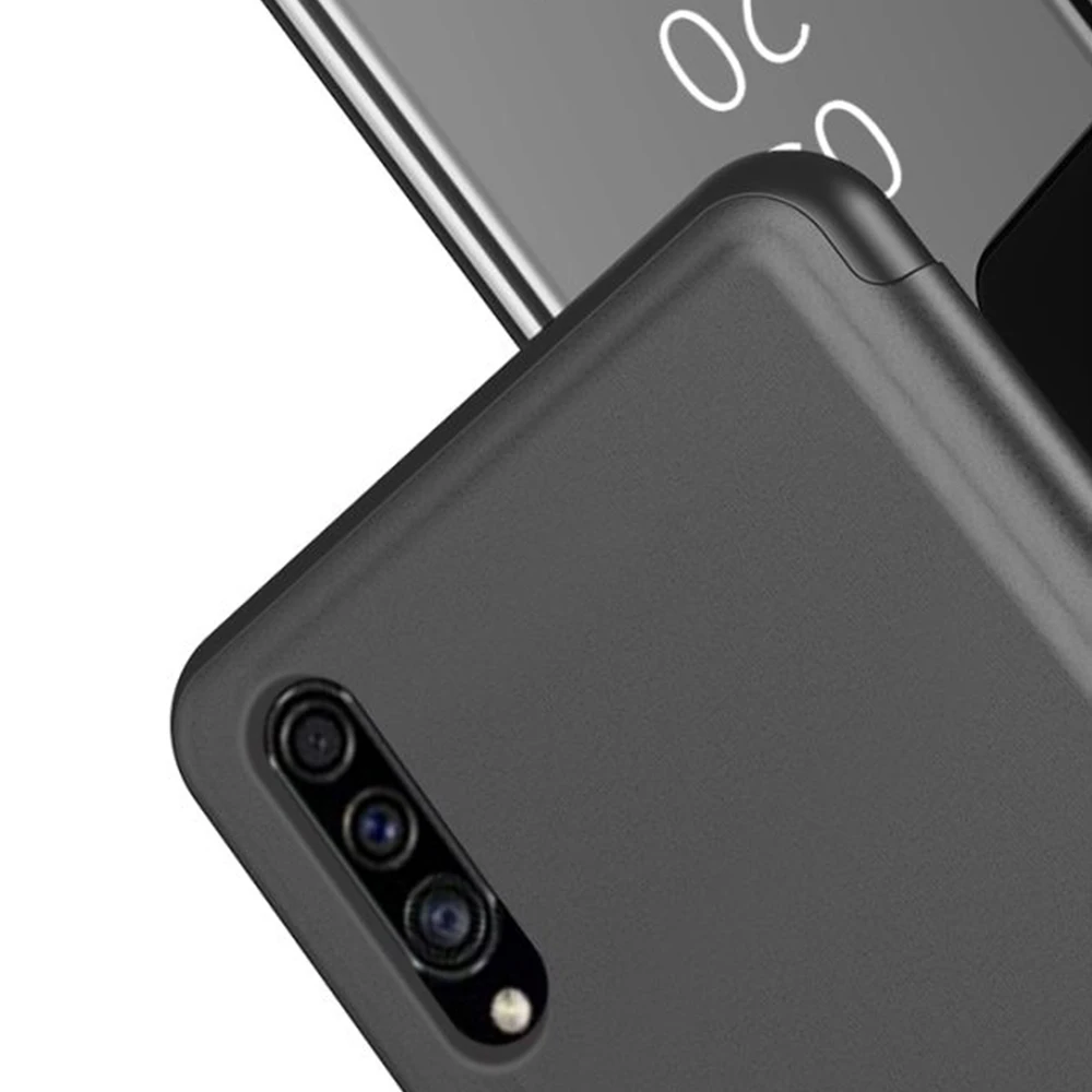 Чехол книжка LAPOPNUT для Samsung Galaxy A71 A51 A20 A20e A30 A40 A50 A70 кожаный тонкий зеркальный чехол