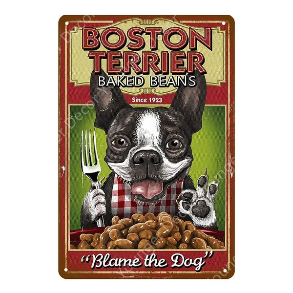 Черная кошка металлические знаки милый плюшевый медведь для домашних собак