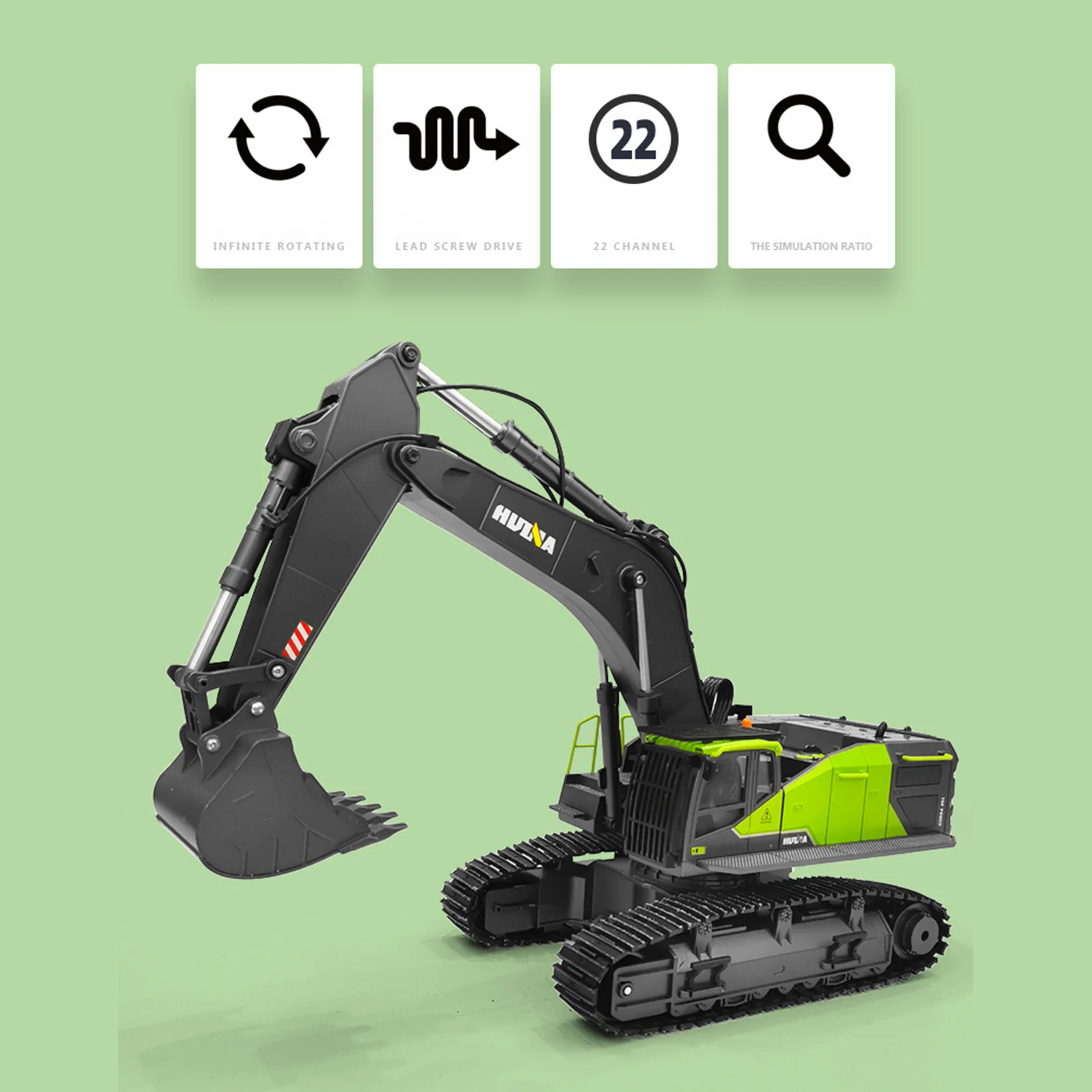 

1:14 22CH 2.4G Excavator Remote Control Truck Toy Engineering Vehicle Model