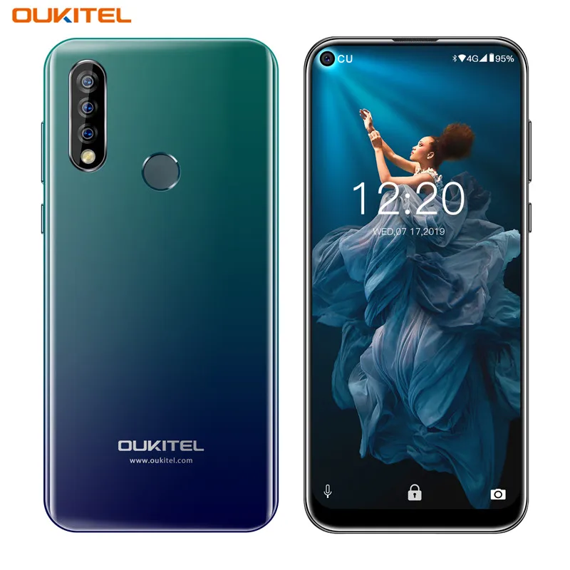 Original Gradient OUKITEL C17 PRO C17PRO 6,3" Android 9,0 мобильный телефон MTK6763 Восьмиядерный двойной 4G sim-карта смартфон 3900 мАч 5V2A Быстрая зарядка - Цвет: Original Gradient