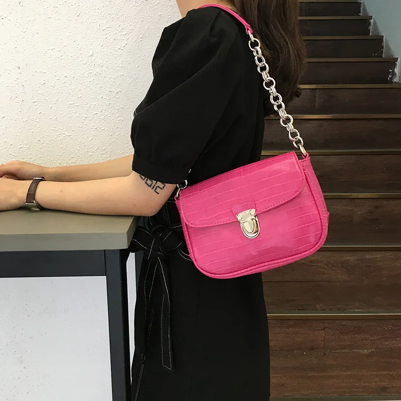 

Elegant Female Crocodile pattern Tote bag 2020 New High-quality Leather Women's Designer Handbag Travel Shoulder Bags Armpit bag