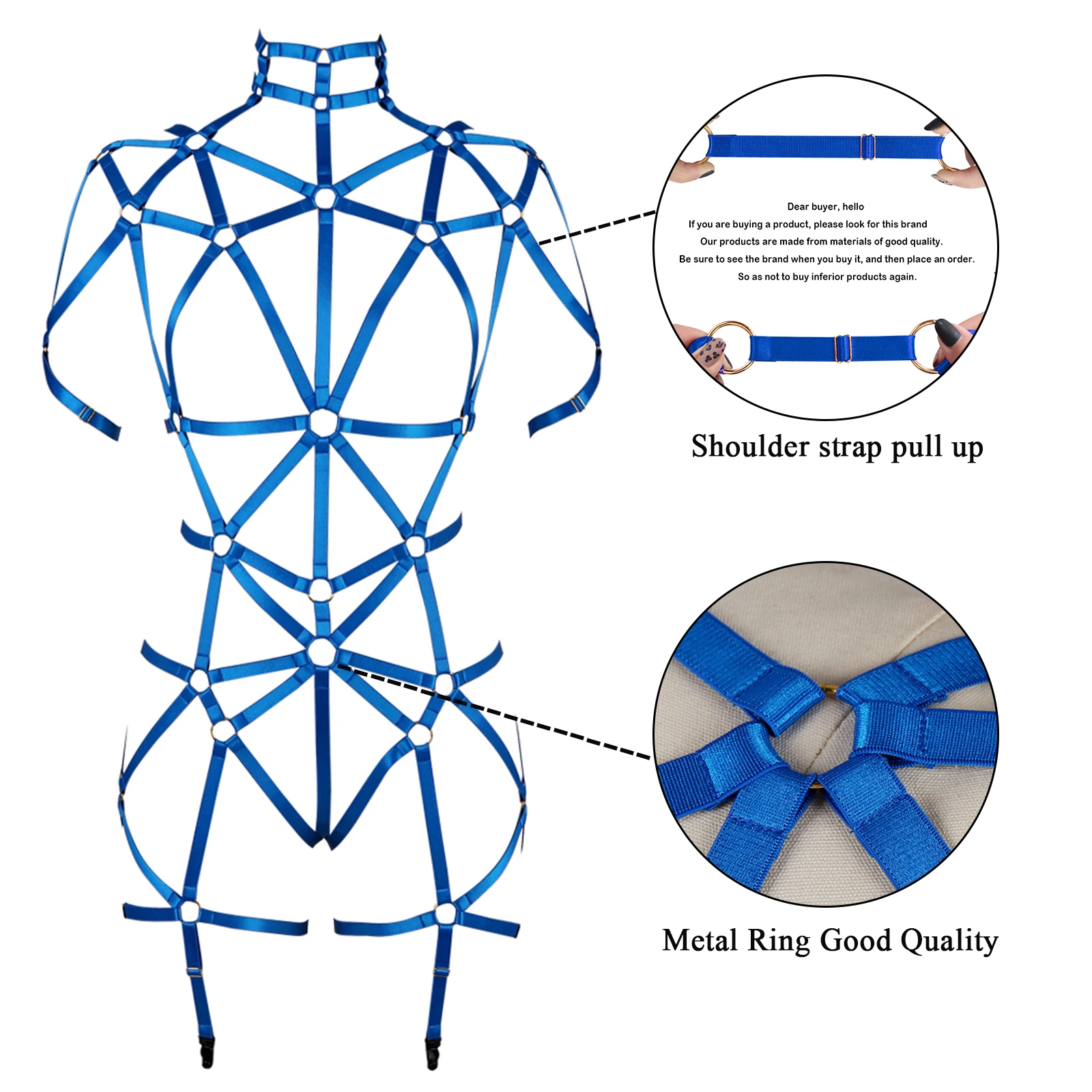 

Harness Fashion Holographic Lingerie Hollow Out Plus Size Cage Chest Punk Goth Pole Dance Rave Sexy Women Body Harness Bondage