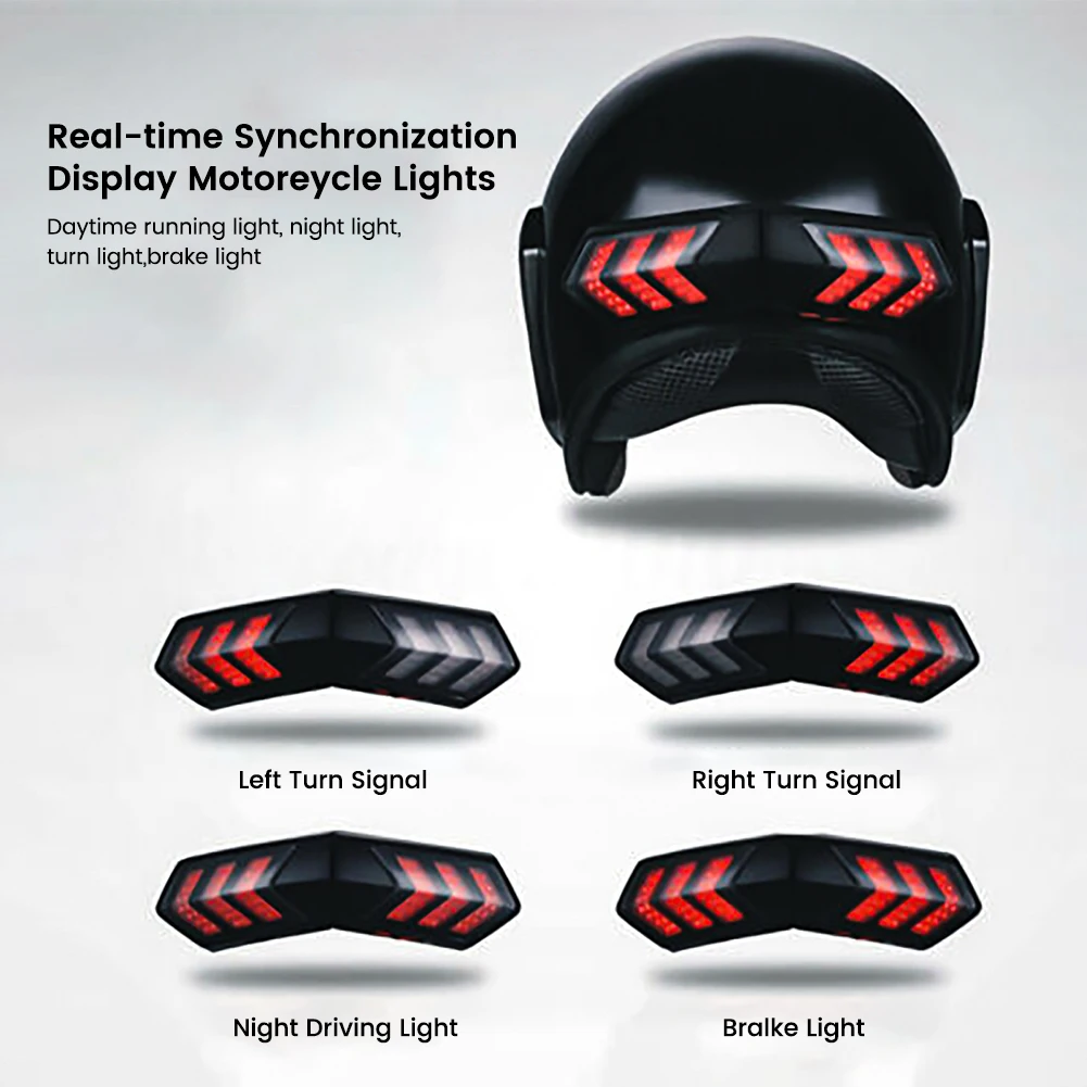 Miglior 12v Casco Moto Girare La Luce Avviso Notturno Illuminazione A Led Wireless Accessori Fuoristrada Indicatore Di Direzione Barra Freno Di Avvertimento