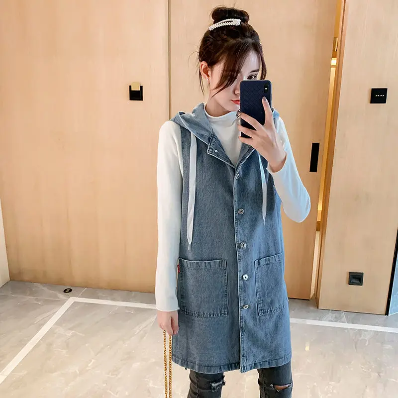 Women's Waistcoat Jeans Shirt Top 