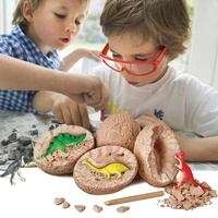 1pc montessori diy dinosaur egg kidtoys tyrannosaurus dinosaur model decoration for children scientific mining christmas toys
