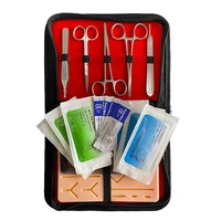 medical skin suture set training kit suture practice model silicone training pad needle scissor teaching resource kit