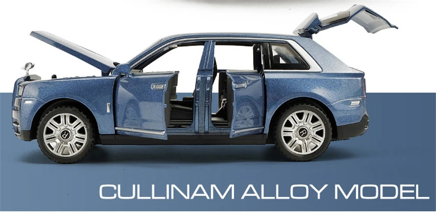 1/32 Rolls Royce Cullinan Diecasts модели игрушечных автомобилей со звуком и светильник 6 дверей можно открыть Oyuncak модель подарки для детей