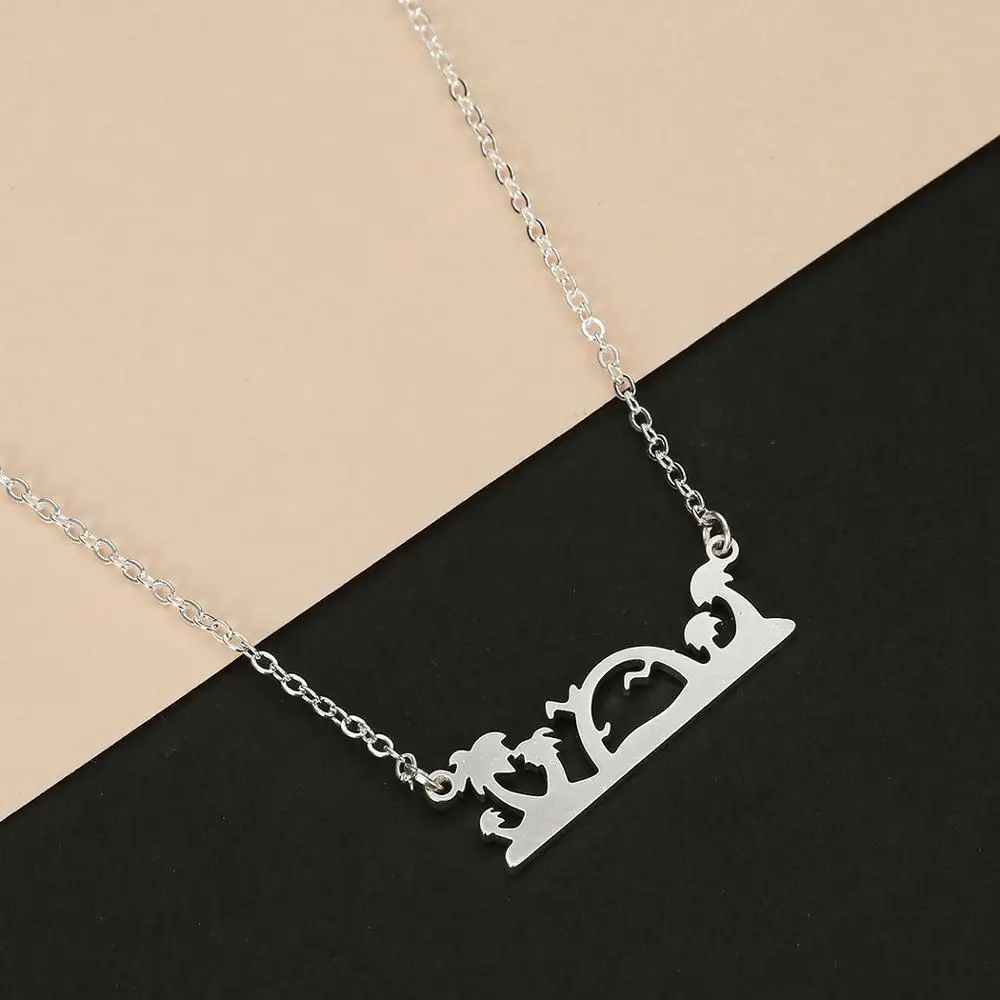 Чандлер оригами кокосовое дерево олень ожерелья Остров Кулон Чокеры для женщин 45