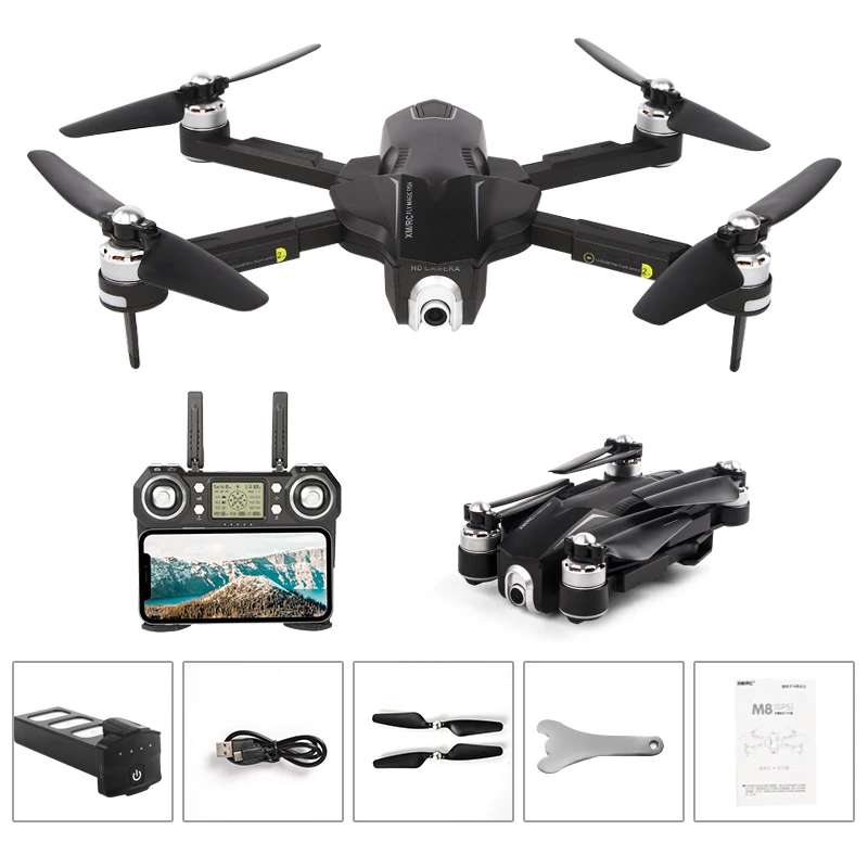 Радиоуправляемый Дрон M8 gps 5G wifi FPV 4K Ultra HD камера Pro селфи оптический поток