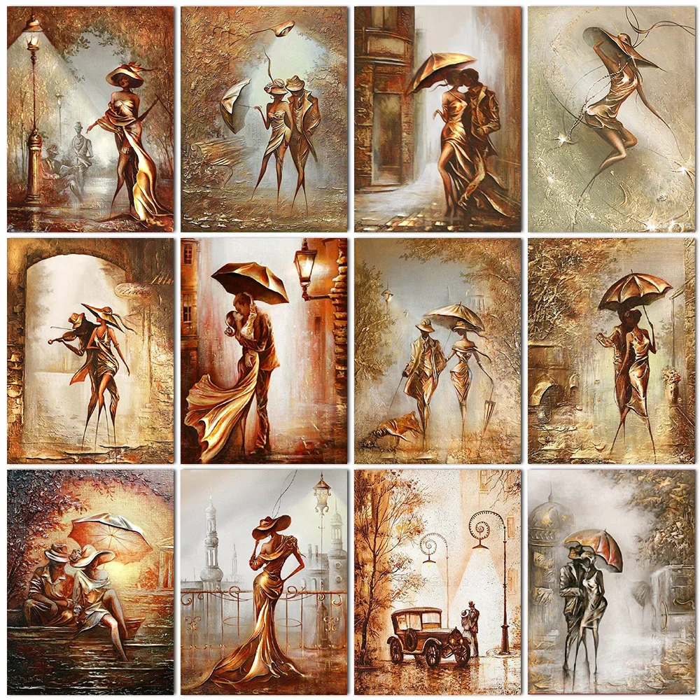 

Full Square 5D Diy Diamond Painting Romantic Elegant Couple Ladies Diamond Embroidery Cross Stitch Mosaic Home Decor Gift Bh239