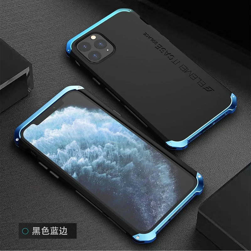 Металлический Алюминиевый Чехол Bumber для iphone 11, чехол-гибрид, задняя крышка из поликарбоната для iphone 11 pro max, чехол, противоударный чехол, Fundas