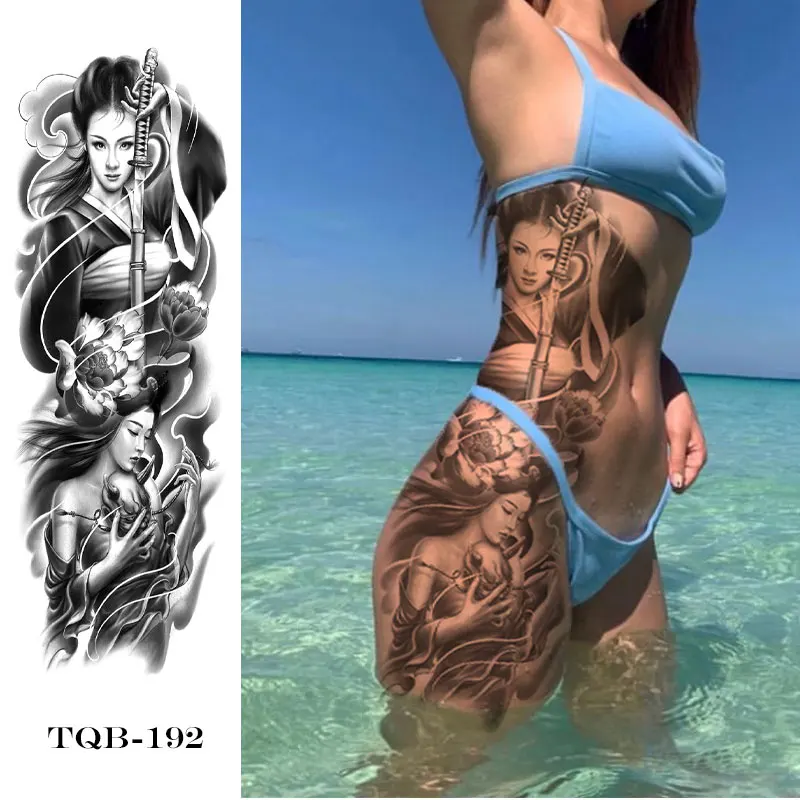 Рукав Татуировка тигр череп водостойкая временная татуировка наклейка Бог