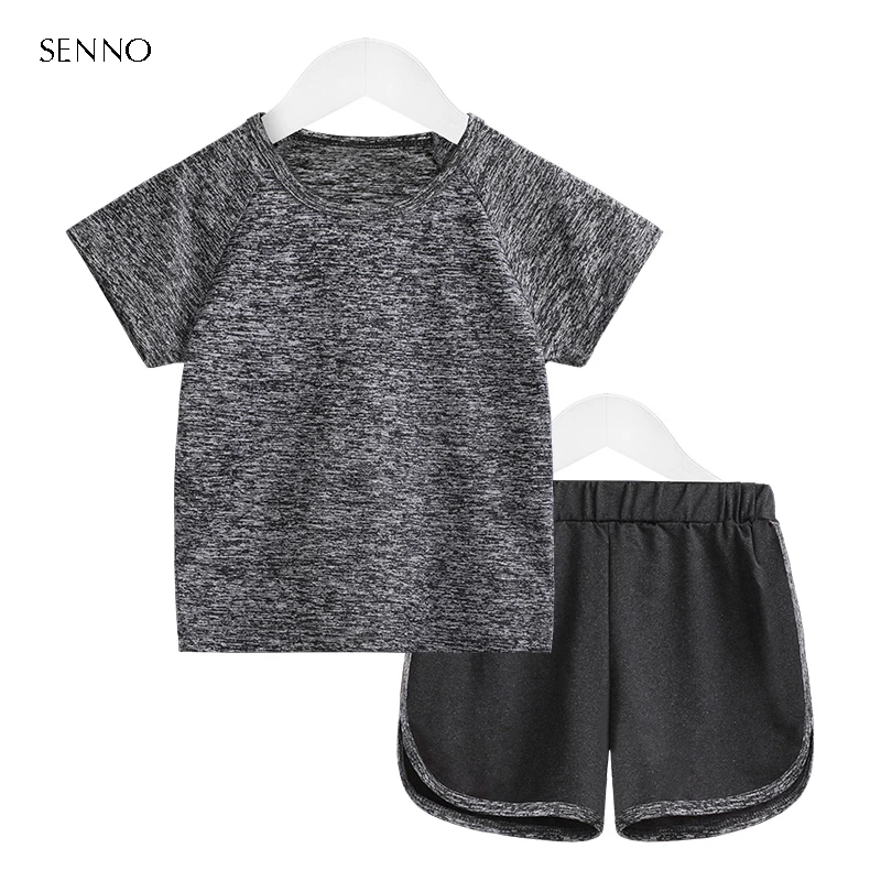 

Быстросохнущий комплект одежды для маленьких мальчиков, детские летние комплекты одежды для мальчиков, 2 шт., повседневный спортивный набор...