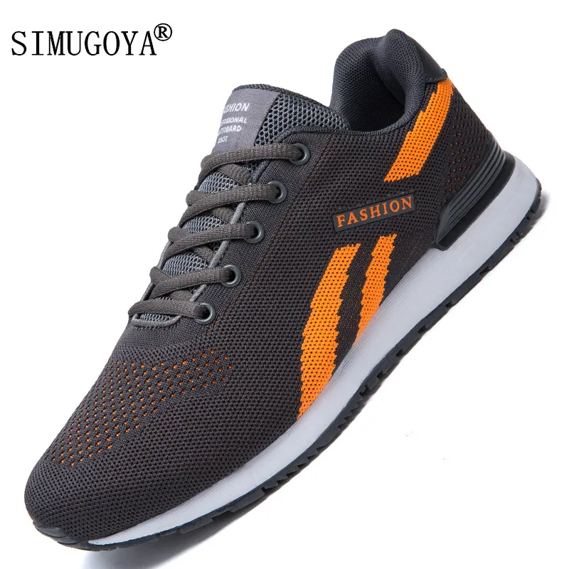 SIMUGOYA New flying woven autumn men's casual shoes classic fashion high quality flat men Travel 39-45 | Обувь