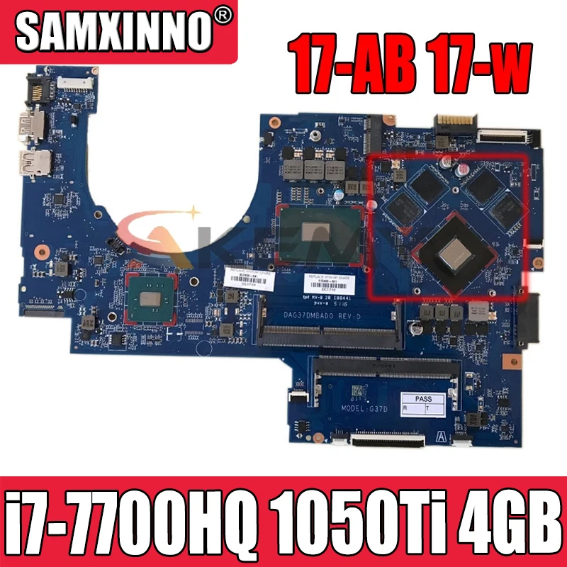 

100% рабочая 100% HP PAVILION 17-AB 17-W материнская плата 915550-601 1050Ti 4 Гб i7-7700H DAG37DMBAD0 испытания ОК