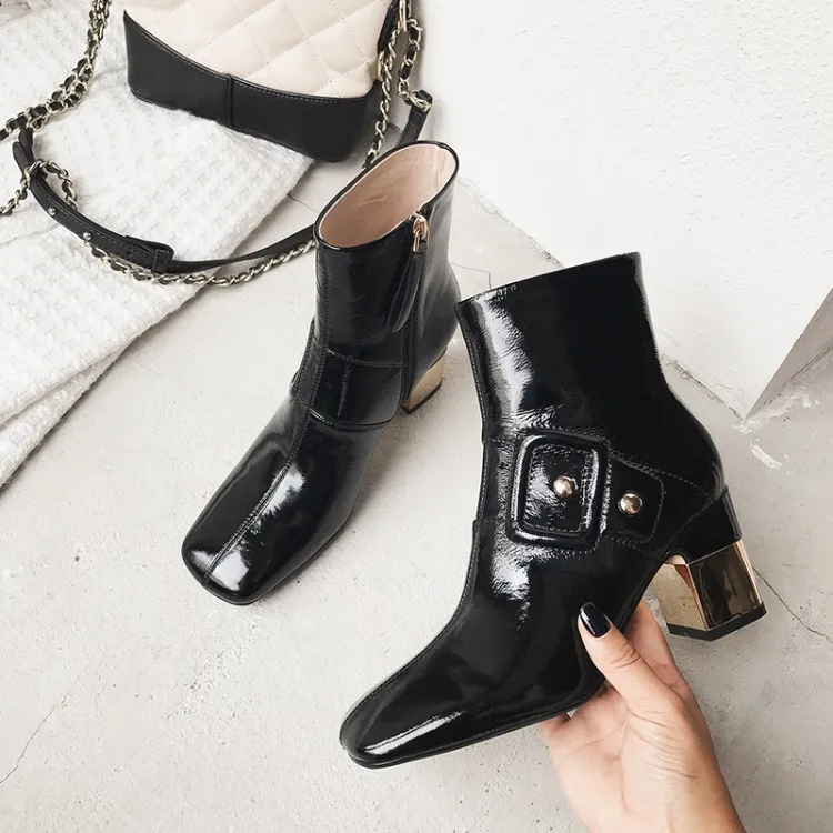 MLJUESE/2020 г. женские ботильоны из коровьей кожи зимние короткие плюшевые ботинки на