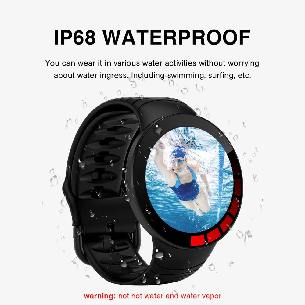 Smart Watch Men Full Touch Screen Custom Watch Dial IP68 Waterproof New  Sports Fitness Tracker