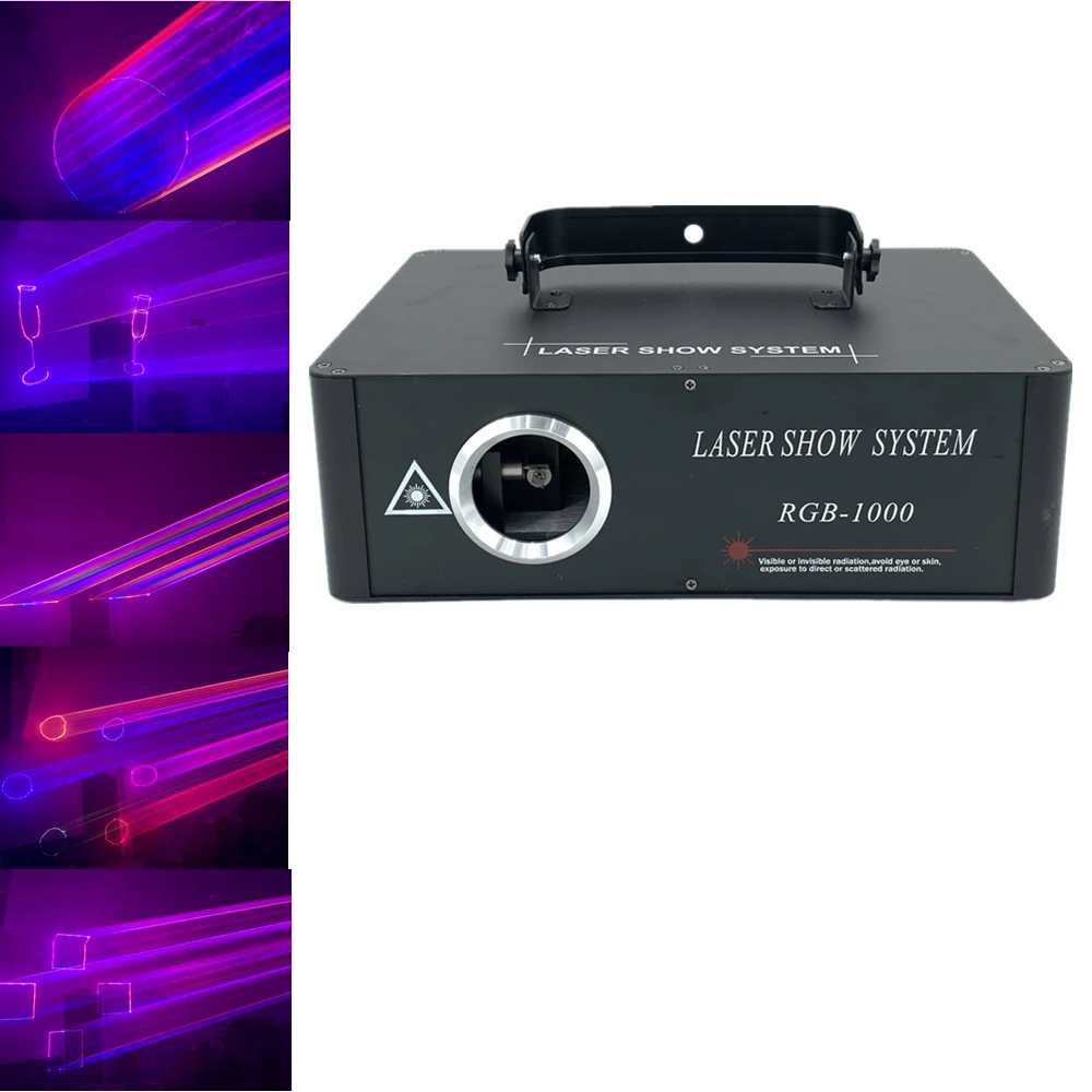 1 Вт rgb Полноцветный анимационный проектор 1 Вт DJ светильник лазерный rgb лазерные диджейские огни dmx луч светильник многоцветный
