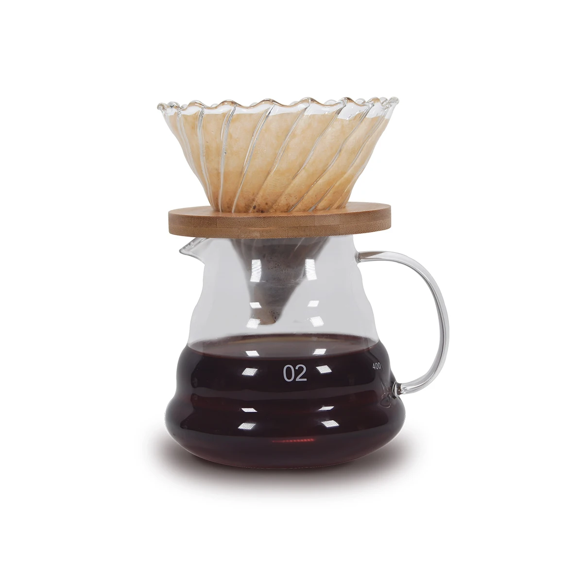 Swabue-m&aacute;quina de caf&eacute; V60 con gotero, juego de macetas de cristal, b&aacute;scula electr&oacute;nica con temporizador, Mini Molinillo, 4/5 uds.-3