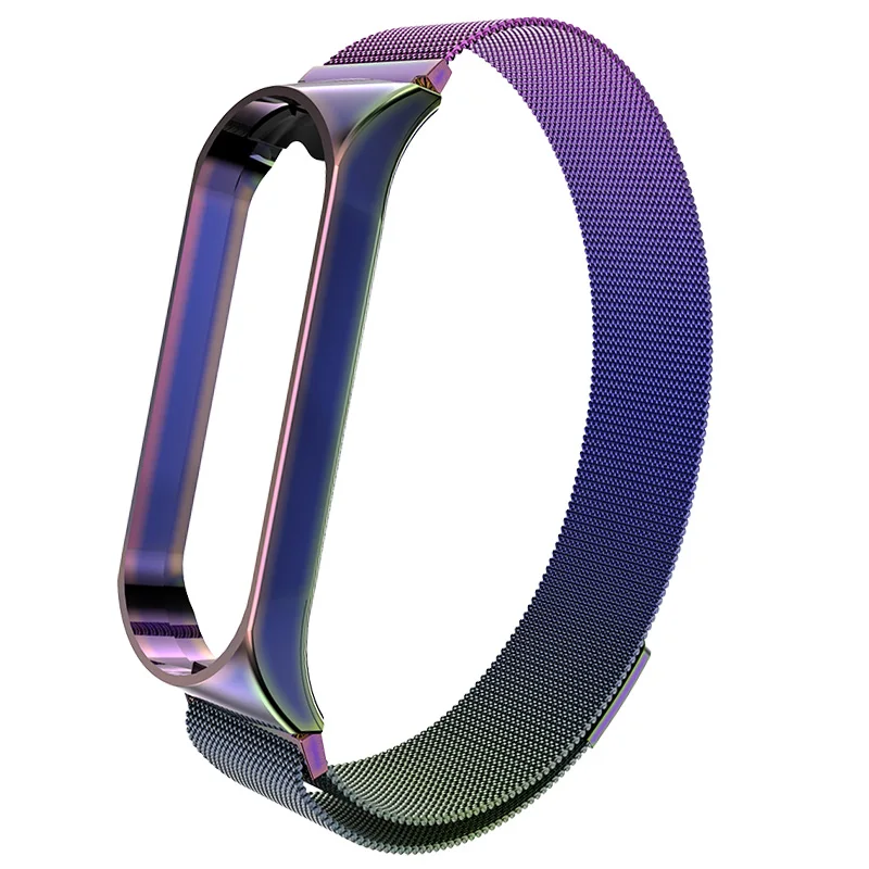 Magnetic Color Браслет mi Band 4, металлический ремешок из нержавеющей стали, браслет mi band 4, 3, браслеты Pulseira mi Band 4, 3, ремешок для Xiaomi mi Band 3, 4 - Цвет: Magnetic Color
