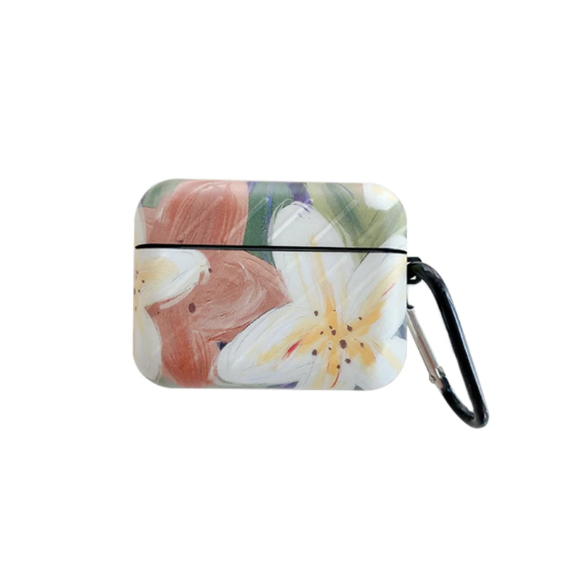 

Cute Cartoon Stripe Headphones Case Box for Airpod Pro 2 1 Silicone Earphone Funda Luxury Flower Painting Case for Airpods Cover