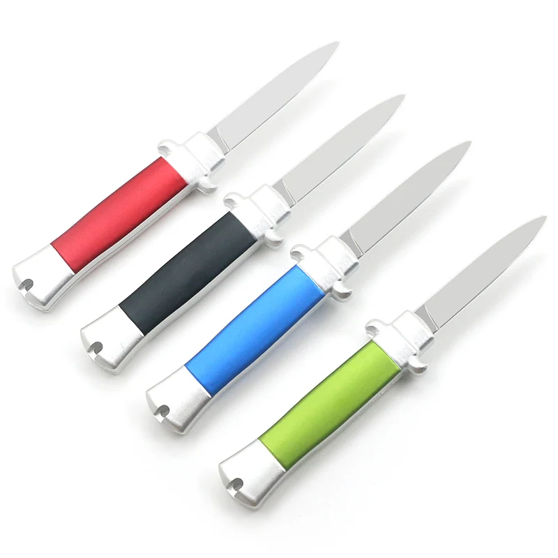 SF 4-Color Mini OTF Outdoor Hunting Survival Knife 440 Mirror Blade Two-Color Alumina Handle EDC Camping Adventure Tool - купить по