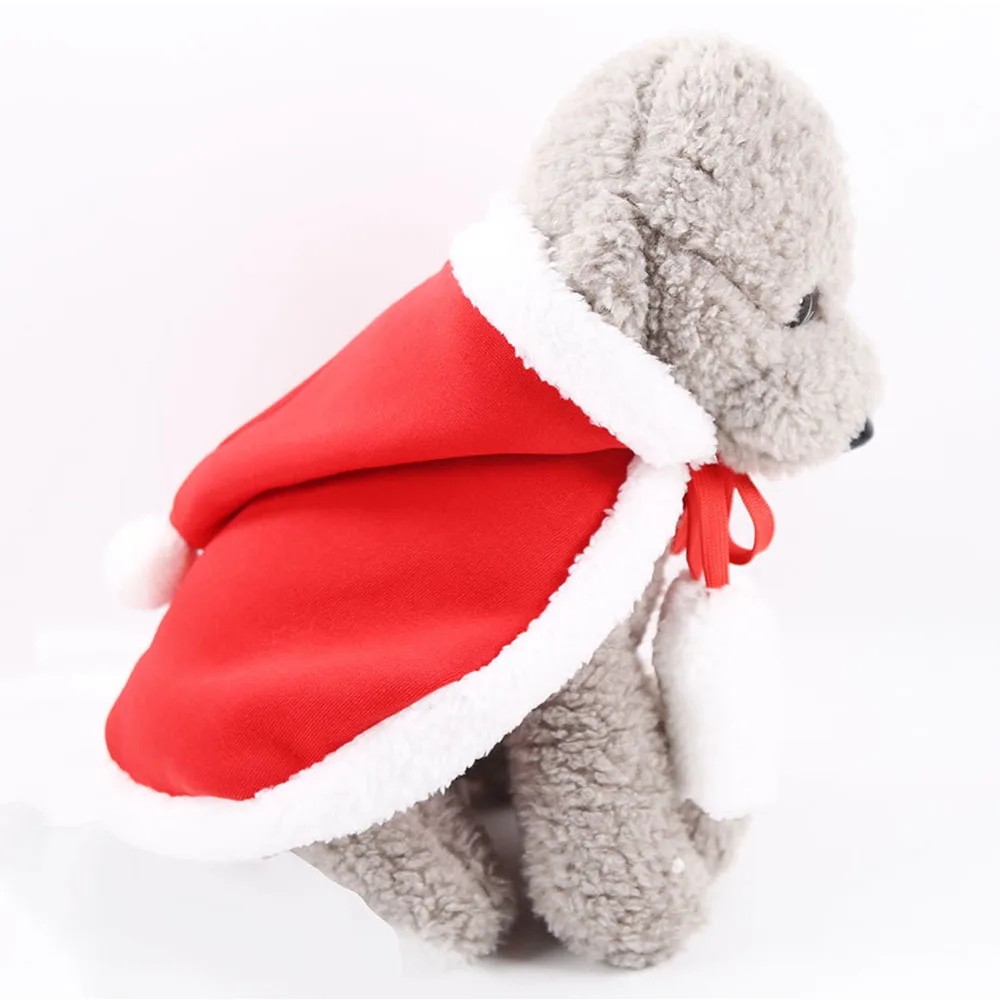 Рождественская накидка для домашних животных костюм из мягкой ткани одежда