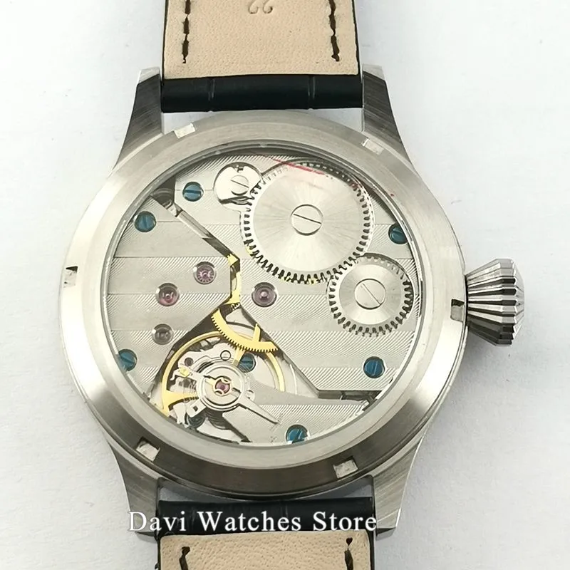 Стерильные мужские классические роскошные механические часы 43 мм темно кофейный