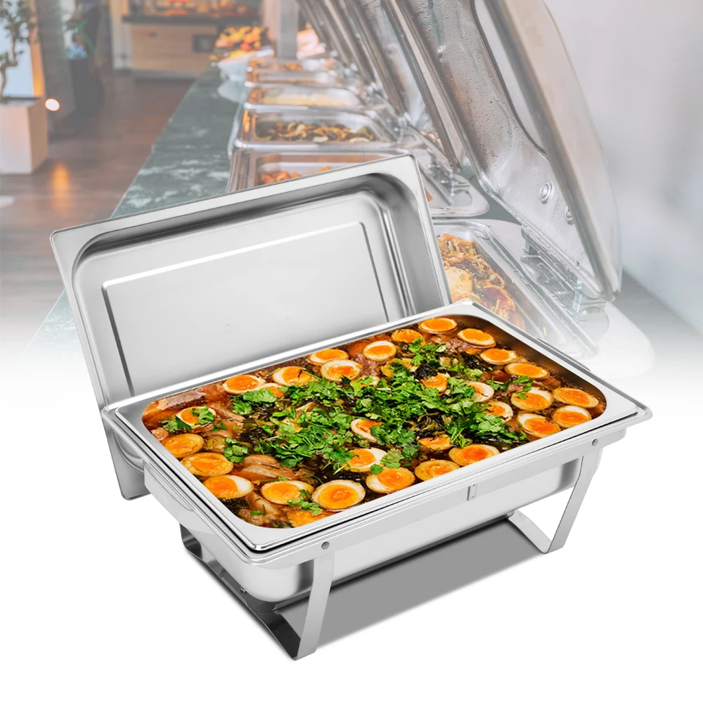 

ZOKOP 9L-1*2 Single Basin Two Set Stainless Steel Rectangular Buffet Stove