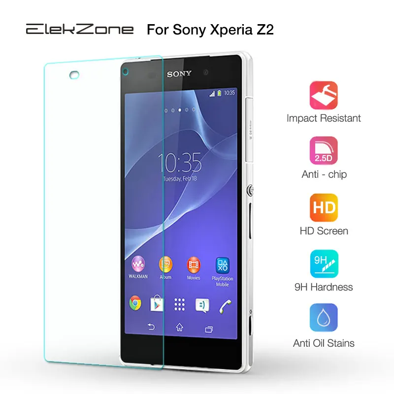 Нано-покрытие 9H HD экран телефона Закаленное стекло пленка для sony Xperia Z2 2.5D